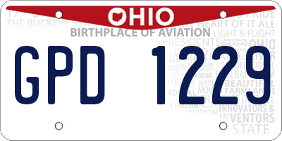 OH license plate GPD1229