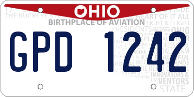 OH license plate GPD1242