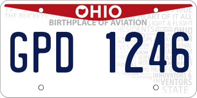 OH license plate GPD1246