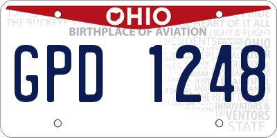 OH license plate GPD1248