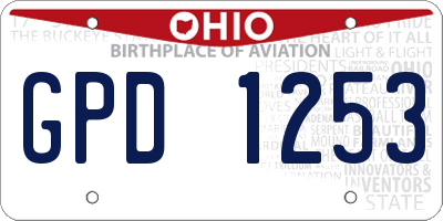 OH license plate GPD1253