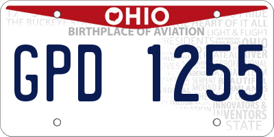 OH license plate GPD1255