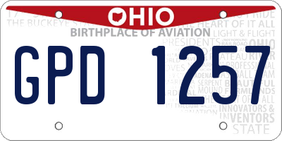 OH license plate GPD1257
