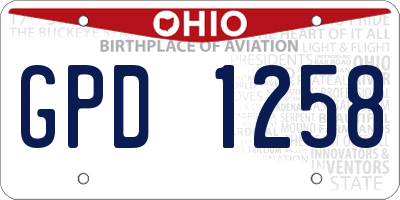 OH license plate GPD1258