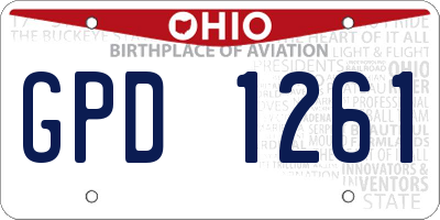 OH license plate GPD1261