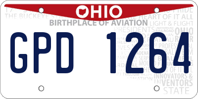 OH license plate GPD1264