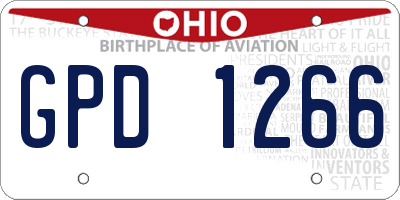 OH license plate GPD1266