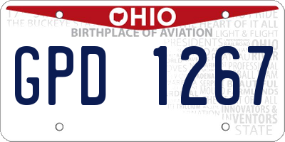 OH license plate GPD1267