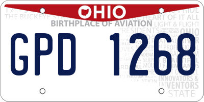 OH license plate GPD1268