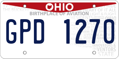 OH license plate GPD1270
