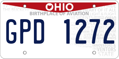 OH license plate GPD1272
