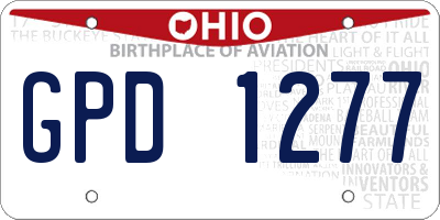 OH license plate GPD1277