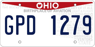 OH license plate GPD1279