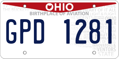 OH license plate GPD1281