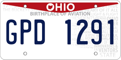 OH license plate GPD1291