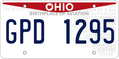 OH license plate GPD1295