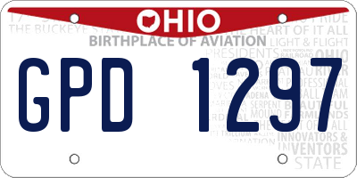 OH license plate GPD1297