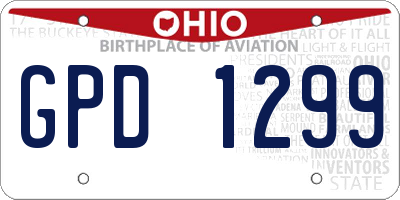 OH license plate GPD1299