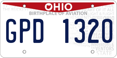 OH license plate GPD1320