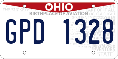 OH license plate GPD1328