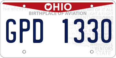 OH license plate GPD1330