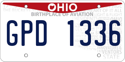OH license plate GPD1336