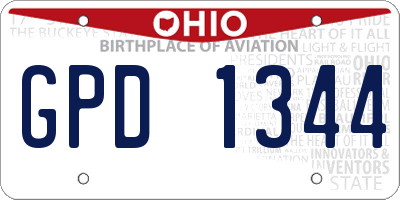 OH license plate GPD1344