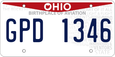 OH license plate GPD1346