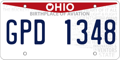 OH license plate GPD1348