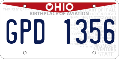 OH license plate GPD1356