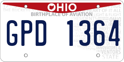 OH license plate GPD1364