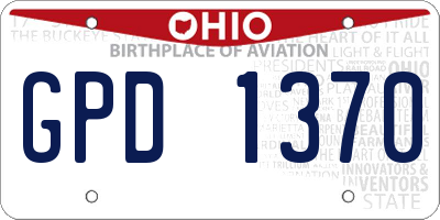 OH license plate GPD1370