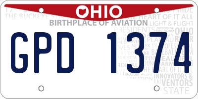 OH license plate GPD1374