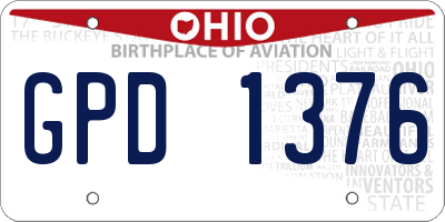 OH license plate GPD1376