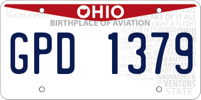 OH license plate GPD1379