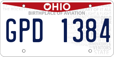 OH license plate GPD1384