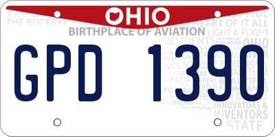OH license plate GPD1390