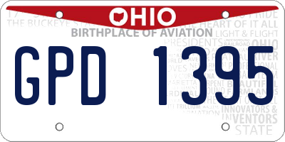 OH license plate GPD1395