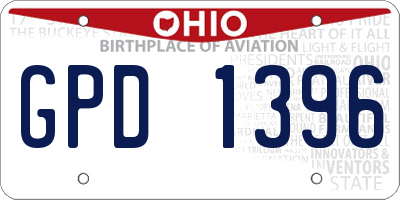 OH license plate GPD1396