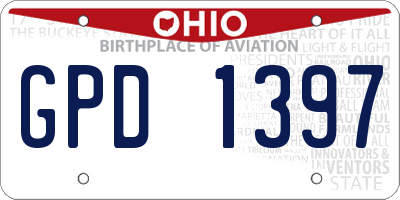 OH license plate GPD1397