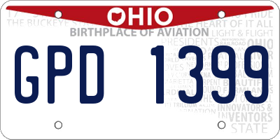 OH license plate GPD1399