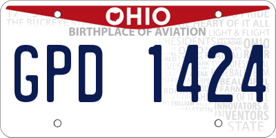 OH license plate GPD1424