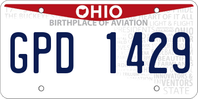 OH license plate GPD1429