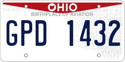 OH license plate GPD1432