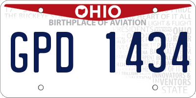 OH license plate GPD1434