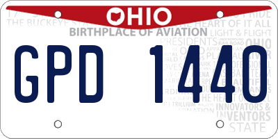 OH license plate GPD1440