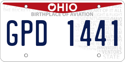 OH license plate GPD1441