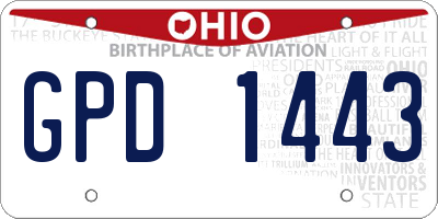 OH license plate GPD1443