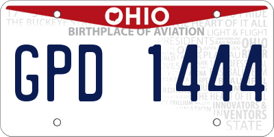 OH license plate GPD1444