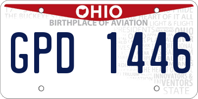 OH license plate GPD1446